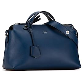 Fendi-Sac à main en cuir Fendi Medium By The Way bleu-Bleu
