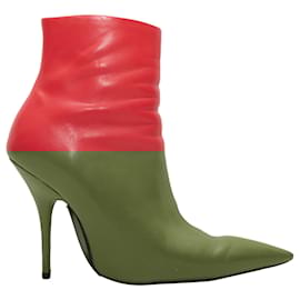 Balenciaga-Bottines BALENCIAGA T.EU 39 Cuir-Rouge