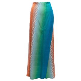 Multicolor Missoni Ombre Patterned Maxi Skirt Size IT 46 Multiple colors