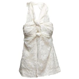 White Cult Gaia Lainie Textured Halter Top Size US M White