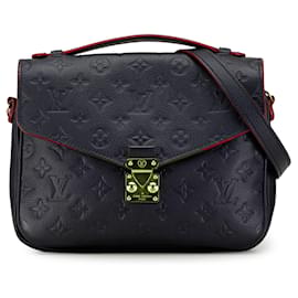 Louis Vuitton-Blue Louis Vuitton Monogram Empreinte Pochette Metis Satchel-Blue