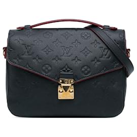 Louis Vuitton-Blue Louis Vuitton Monogram Empreinte Pochette Metis Satchel-Blue