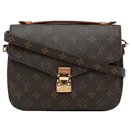 Louis Vuitton-Brown Louis Vuitton Monogram Pochette Metis Satchel-Brown