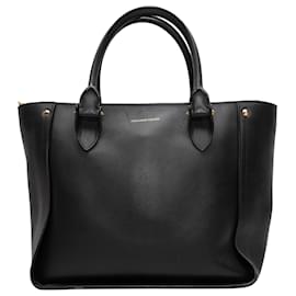 Alexander Mcqueen-Black Alexander McQueen Leather Tote Bag-Black