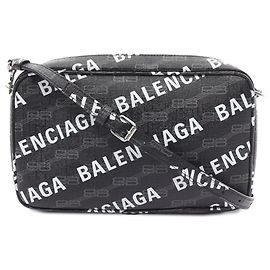 Sac à caméra Black Balenciaga BB Monogram Signature Noir
