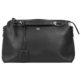 Fendi-FENDI Vitello Dolce Sac à main Boston By The Way en noir-Noir