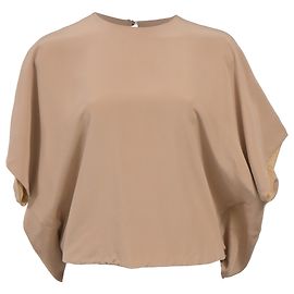 Blouse courte Neil Barrett en soie nude Marron Chair