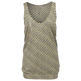 Camiseta regata estampada com listras Bottega Veneta em seda multicolorida Outro