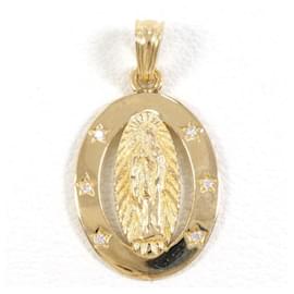 Autre Marque-VJ K18YG Yellow Gold Diamond Pendant Top in Excellent Condition-Other