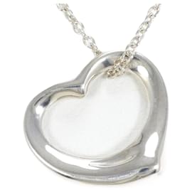 Autre Marque-Tiffany & Co Open Heart Silver Necklace in Pristine Condition-Other