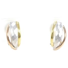 Autre Marque-K18 Yellow Gold K14 White Gold Earrings in Excellent Condition-Other