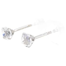 Autre Marque-PT900 Platinum Moonstone Earrings in Excellent Condition-Other