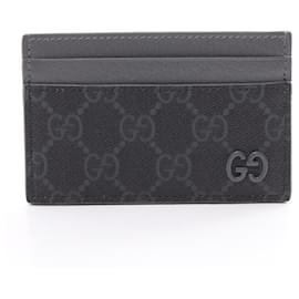 Autre Marque-Gucci GG Signature Card Case Leather Card Case 473927 in Excellent Condition-Other