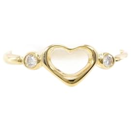 Autre Marque-Tiffany & Co Open Heart Ring K18 Yellow Gold Diamond 11.5 in Excellent Condition-Other