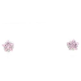 Autre Marque-K14 White Gold Pink Zirconia Earrings in Excellent Condition-Other