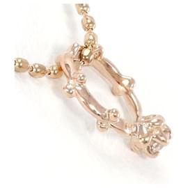 Autre Marque-K10 Pink Gold Diamond Necklace in Excellent Condition-Other