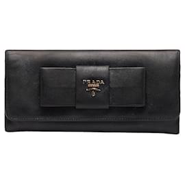 Autre Marque-Prada Saffiano Fiocco Leather Long Wallet 1M1132 in Good Condition-Other