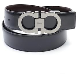 Autre Marque-Salvatore Ferragamo Double Gancini  Reversible Belt Leather Belt 644557115 in Excellent Condition-Other