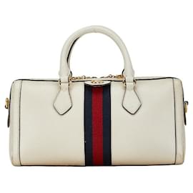 Autre Marque-Gucci Ophidia Mini Boston Handbag Canvas Leather 2WAY in Very Good Condition-Other