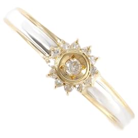 Autre Marque-PT900 Platinum K18 Yellow Gold Diamond Ring in Excellent Condition-Other