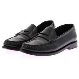 YVES SAINT LAURENT  Flats T.EU 38 Leather Black
