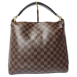 Louis Vuitton-LOUIS VUITTON Damier Ebene Portobello PM Braun-Braun