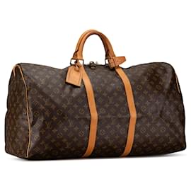 Louis Vuitton-Louis Vuitton Brown Monogram Keepall 60-Brown