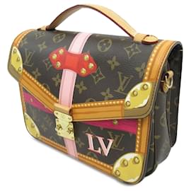 Louis Vuitton-Louis Vuitton Brown Monogram Summer Trunk Pochette Metis-Brown