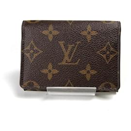 Louis Vuitton-Louis Vuitton Monogram Card Case-Golden,Metallic