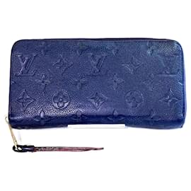 Louis Vuitton-Louis Vuitton Monogram Empreinte Zippy Wallet-Blue