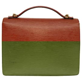 Louis Vuitton-Louis Vuitton Epi Monceau Hand Bag 2Way Brown-Brown