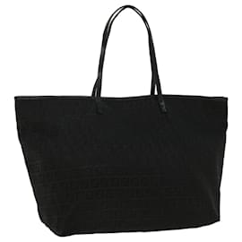 Fendi-Fendi Zucchino Canvas Tote Bag Nylon Black-Black