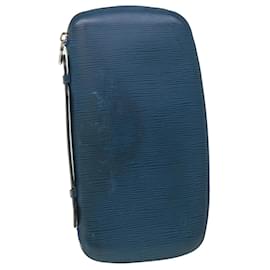 Louis Vuitton-Louis Vuitton Epi Organizer Atholl Clutch Bag Blue-Blue
