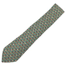 Corbata de seda Hermès 684AO Verde