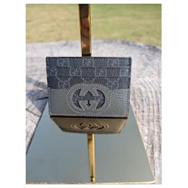 Gucci-Gucci Cut-Out Card Holder-Grey
