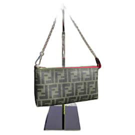 Fendi-Fendi Zucca Pouch-Brown