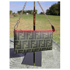 Fendi-Fendi Zucca Pouch-Brown