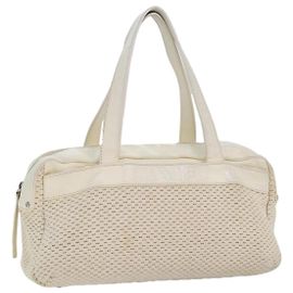CHANEL Handtasche aus Canvas Leder Beige CC Auth yb619 Beige