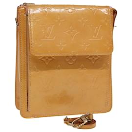 Louis Vuitton-LOUIS VUITTON Pouch Motto Monogram Vernis Rose Marshmallow M91312 LV Auth 84628-Autre