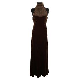 Ralph Lauren Vestido de terciopelo Castaño