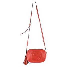 Gucci Saco de ombro Soho em couro vermelho Vermelho