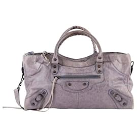 Balenciaga-City leather handbag-Grey