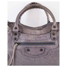 Balenciaga-City leather handbag-Grey