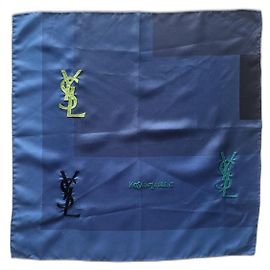 Yves Saint Laurent Sciarpe Blu navy