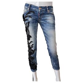 Jeans skinny Dsquared2 de cintura baixa azul para mulher Azul