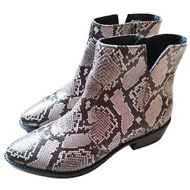 Santiags boots/ GEOX Grey Python print