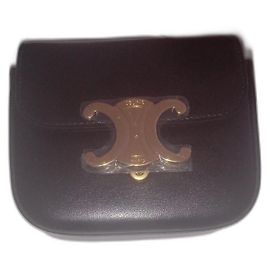 Céline Mini Claude Black Leather Handbag Black