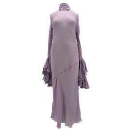 KHAITE Vestidos T.International S Seda Roxo