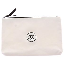CHANEL Bolsos de mano T. Algodón Blanco