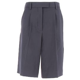 PRADA  Shorts T.IT 38 Wool Navy blue